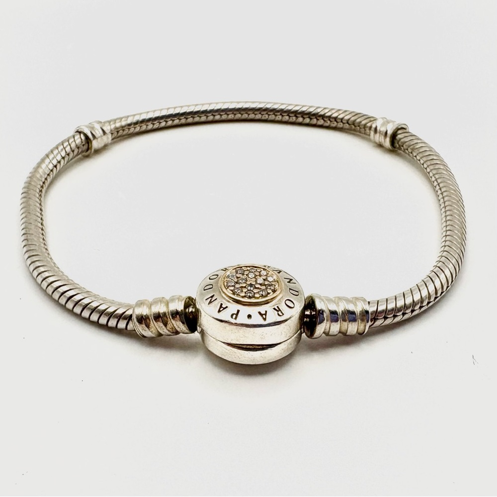 Pandora Sterling Silver Bracelet with 585 Gold Accents - Picture 2 of 7